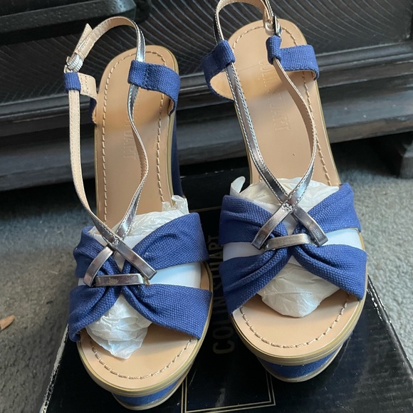 Colin Stuart Cobalt & Silver Wedges 😍 - Picture 2 of 4